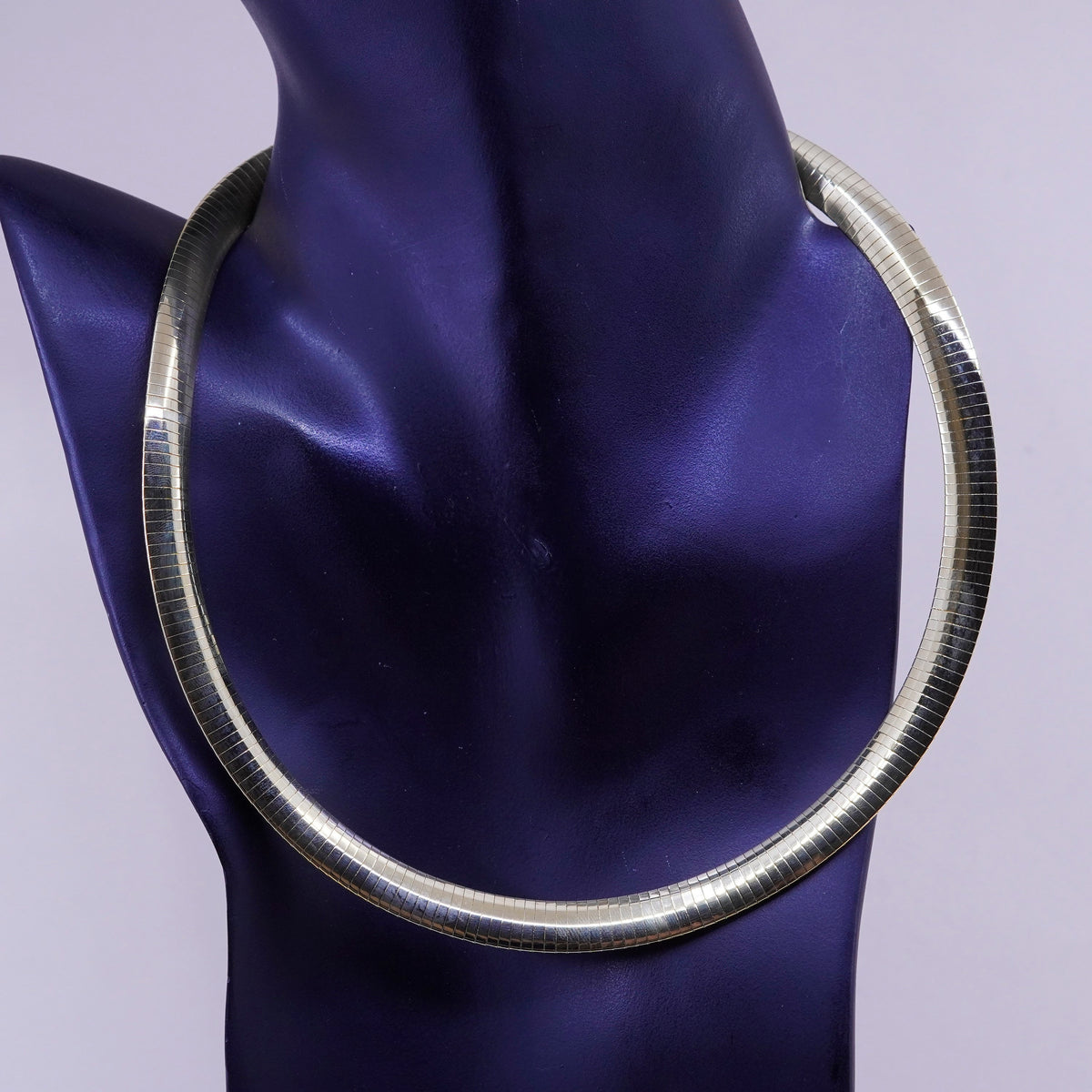 18”, italy vermeil ITAOR gold sterling silver omega chain, bold 925 necklace