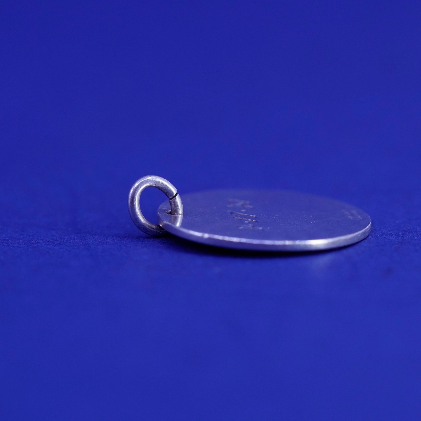 Vintage sterling silver handmade pendant, 925 tag charm engraved “goel”