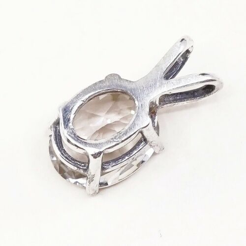 Vintage Milor Sterling silver handmade pendant, 925 silver with and crystal
