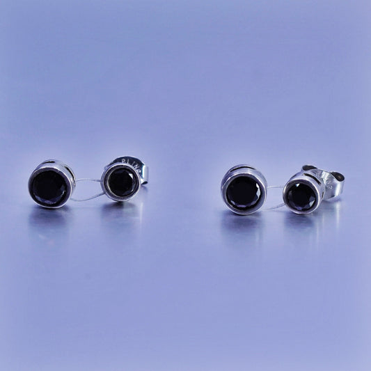 Vintage Sterling 925 silver handmade earrings with hematite