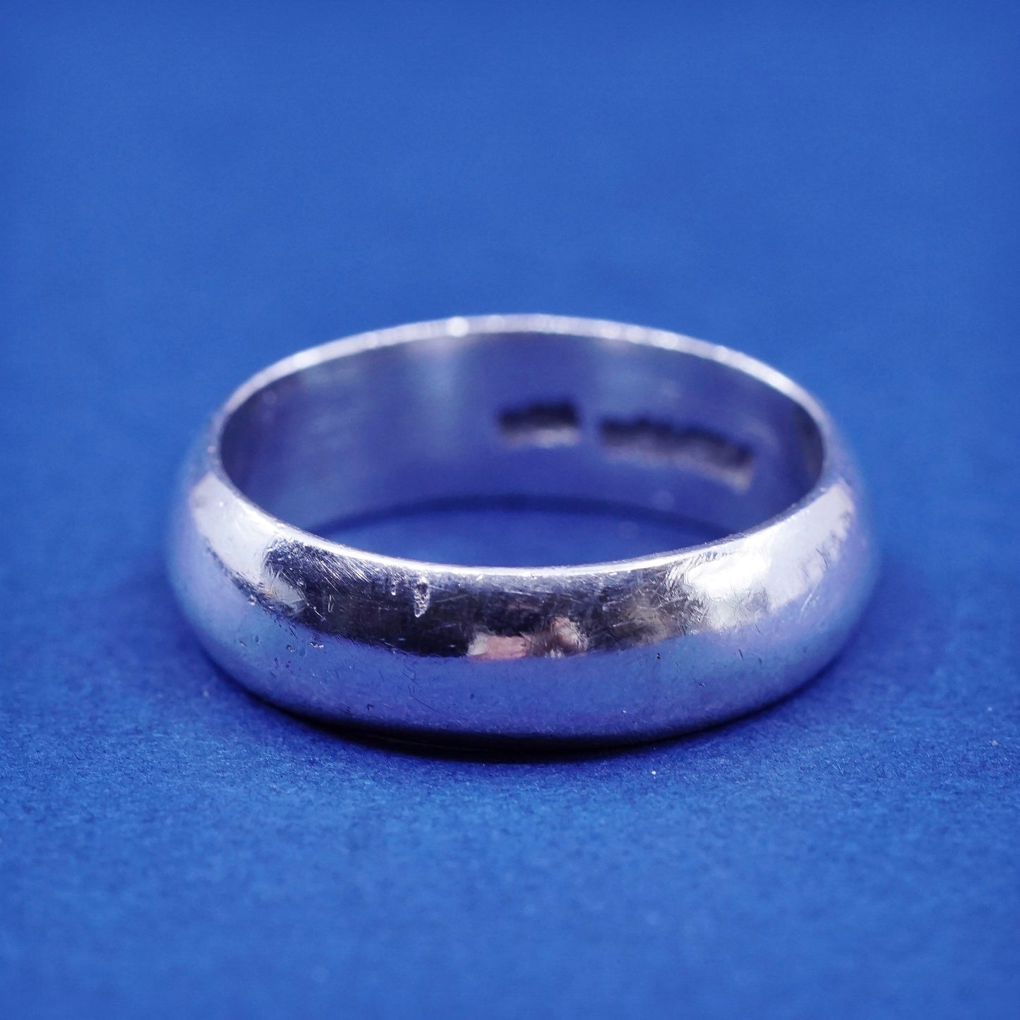 Size 8.25, vintage Sterling silver handmade ring, mexico 925 wedding band