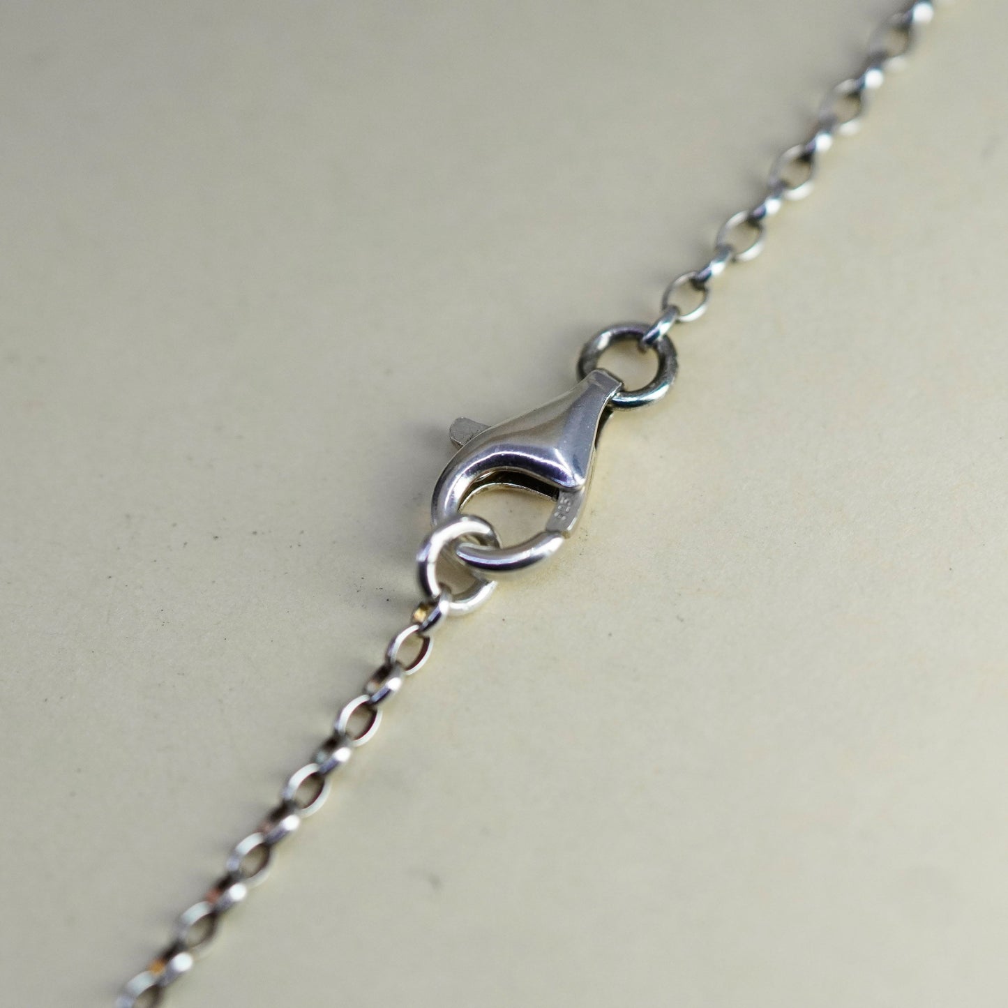 18”, 1.6mm, Vintage sterling silver circle chain, Italy 925 necklace