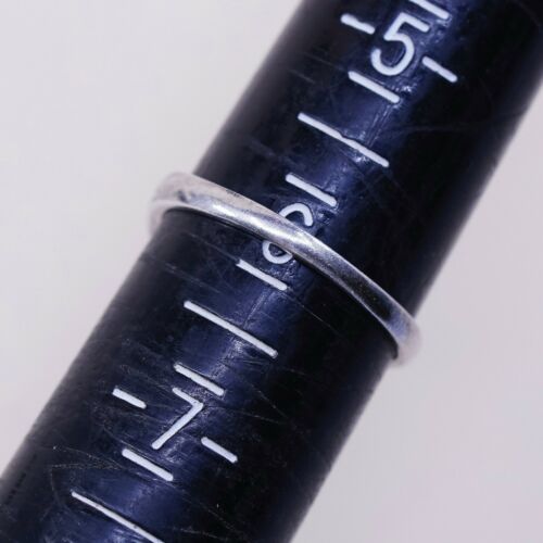 Sz 6, Vtg Sterling Silver Handmade Ring, 925 Silver Band W/ Swirl Texture