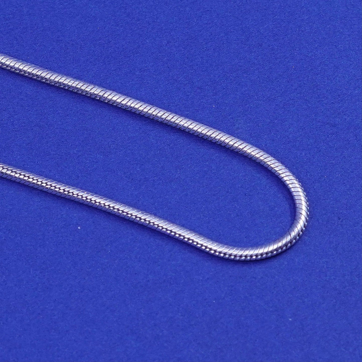 25”, 2mm, vintage Italy Sterling silver handmade necklace, 925 snake chain