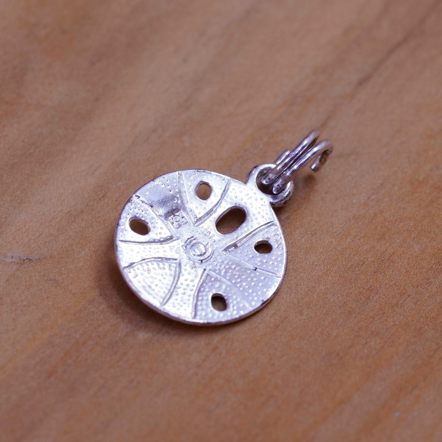 Vintage Sterling Silver Handmade Pendant, taxco 925 sand dollar charm