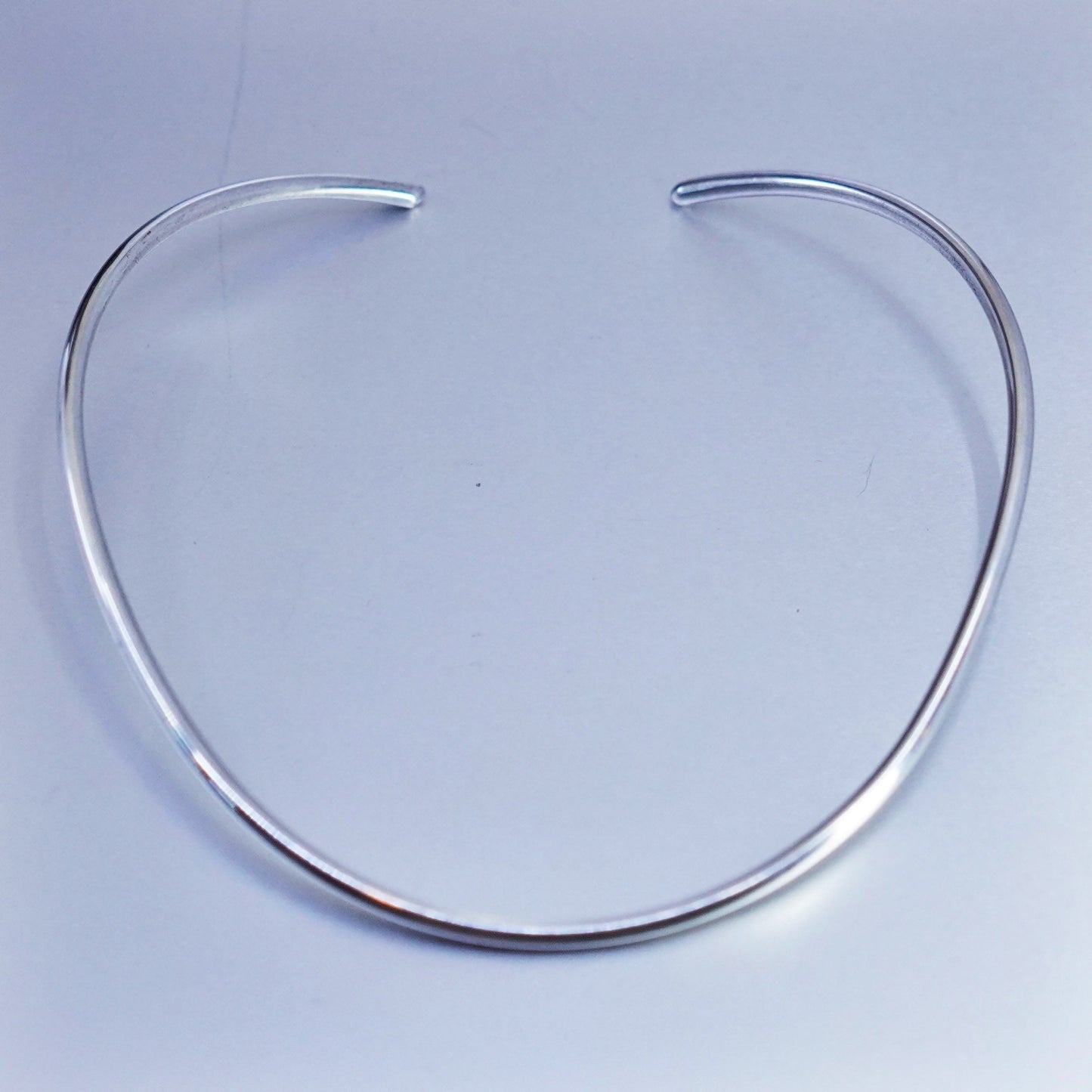 14”, vintage Mexico Sterling 925 silver handmade choker collar necklace