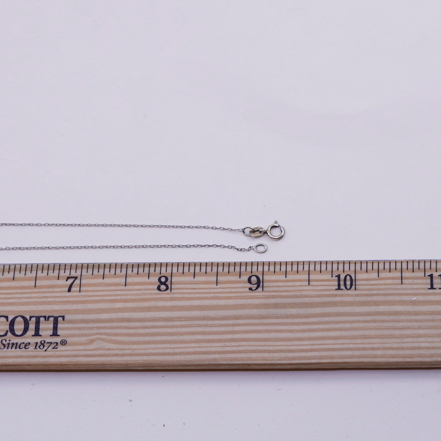 18”, 1mm, vintage vermeil gold over Sterling silver necklace, 925 circle chain