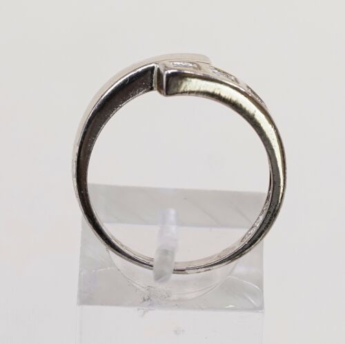 Sz 7.5, Vermeil Gold Over Sterling Ring, 925 Silver Ring W/ Crystal, Stamped 925