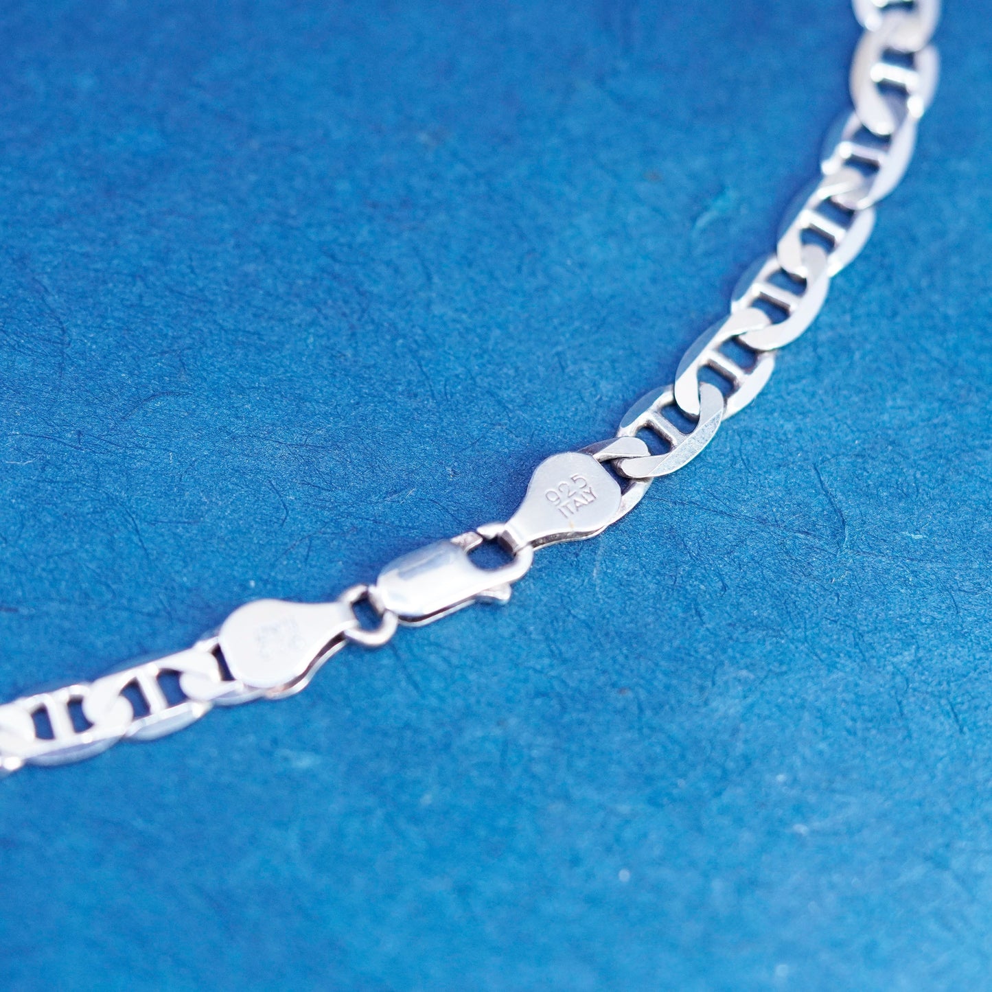 20”, 6mm, vintage Sterling silver handmade necklace, 925 anchor link chain