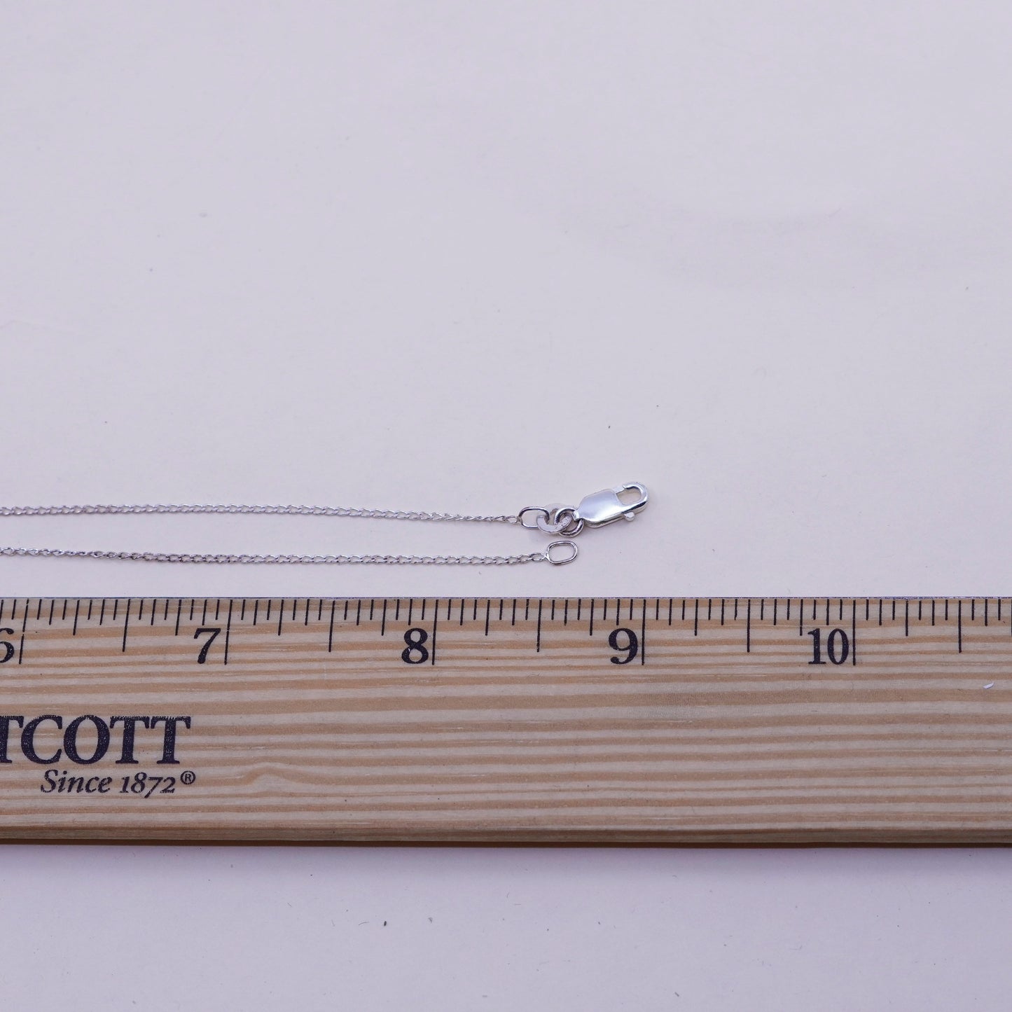 18”, 1mm, italy sterling silver handmade necklace, 925 curb chain
