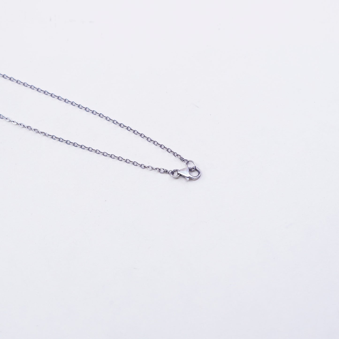18”, sterling silver necklace, 925 chain heart paw hand sand dollar Pendant