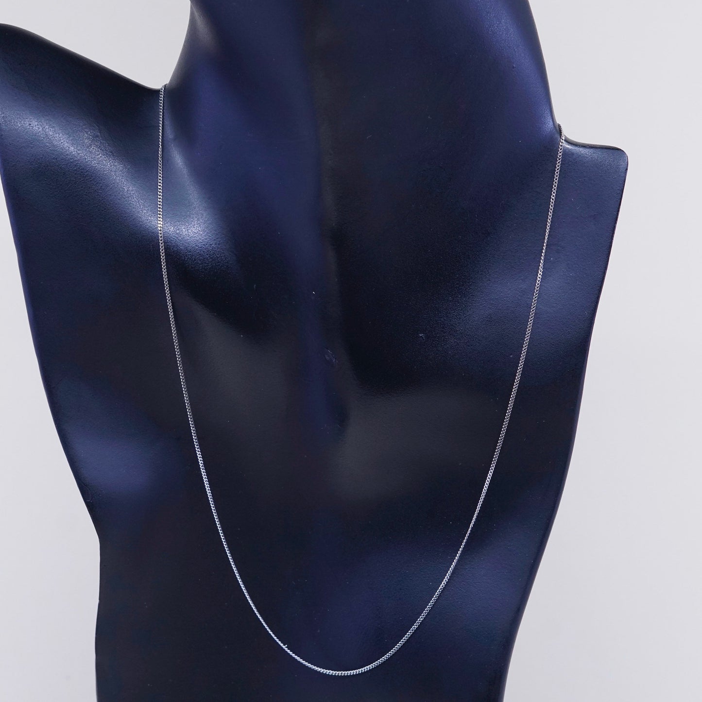 18”, 1mm, DOL sterling silver handmade necklace, 925 curb chain