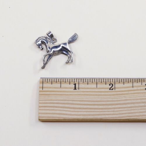 Vtg Sterling Silver Horse handmade Pendant, 925 Silver, Stamped 925