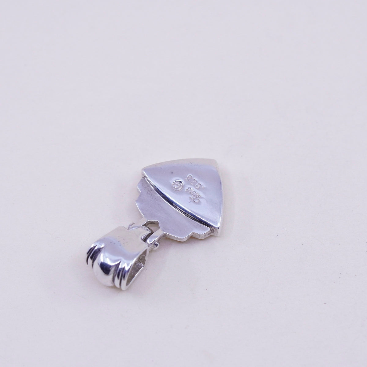 Vintage Teme Navajo Zuni Sterling 925 silver handmade pendant w/ sodalite lapis