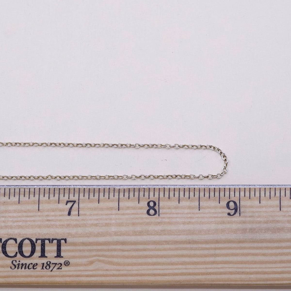 18”, 1mm, vintage vermeil gold over Sterling silver necklace, 925 circle chain