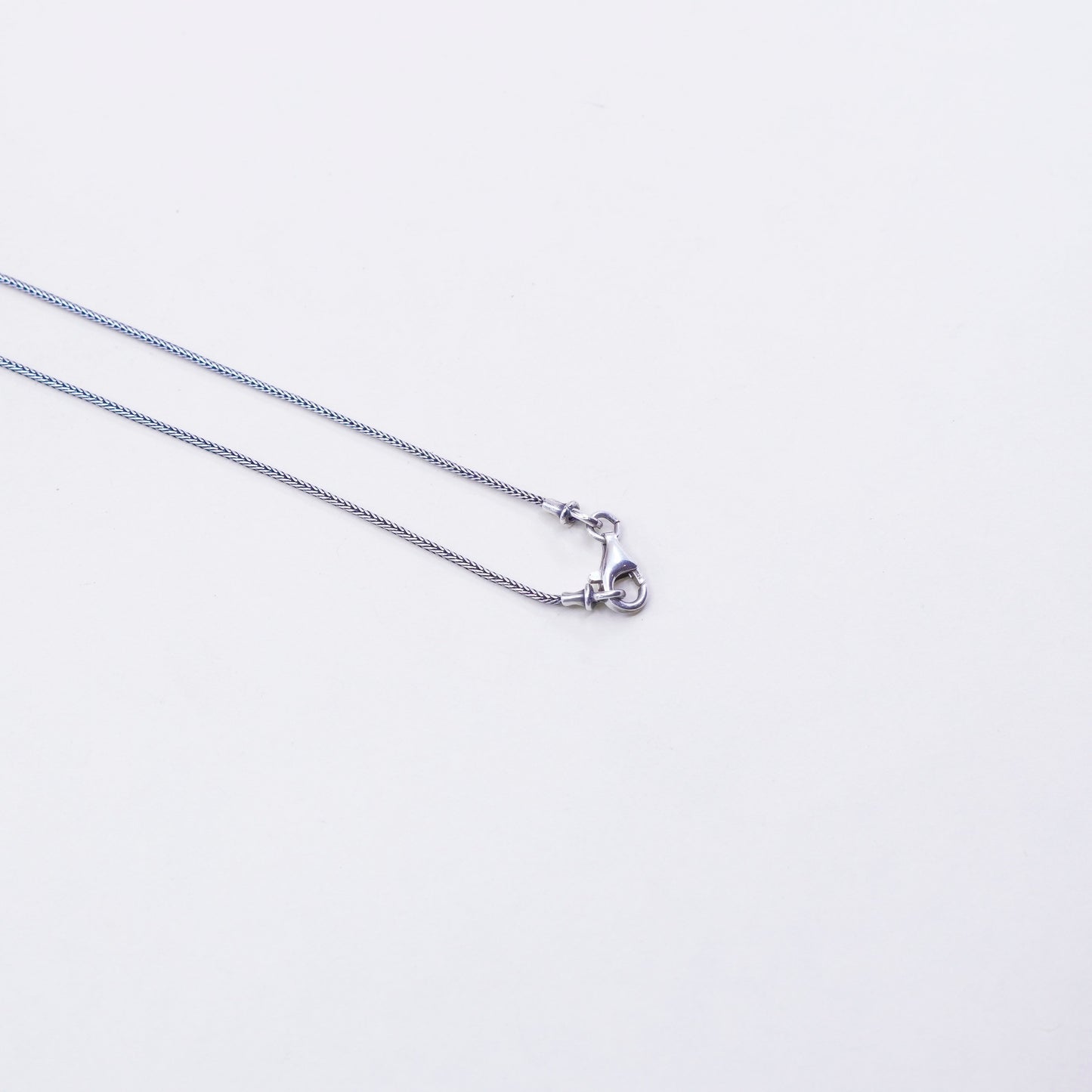 18”, Israel Shablool Didae sterling silver 925 necklace, wheat chain initial M