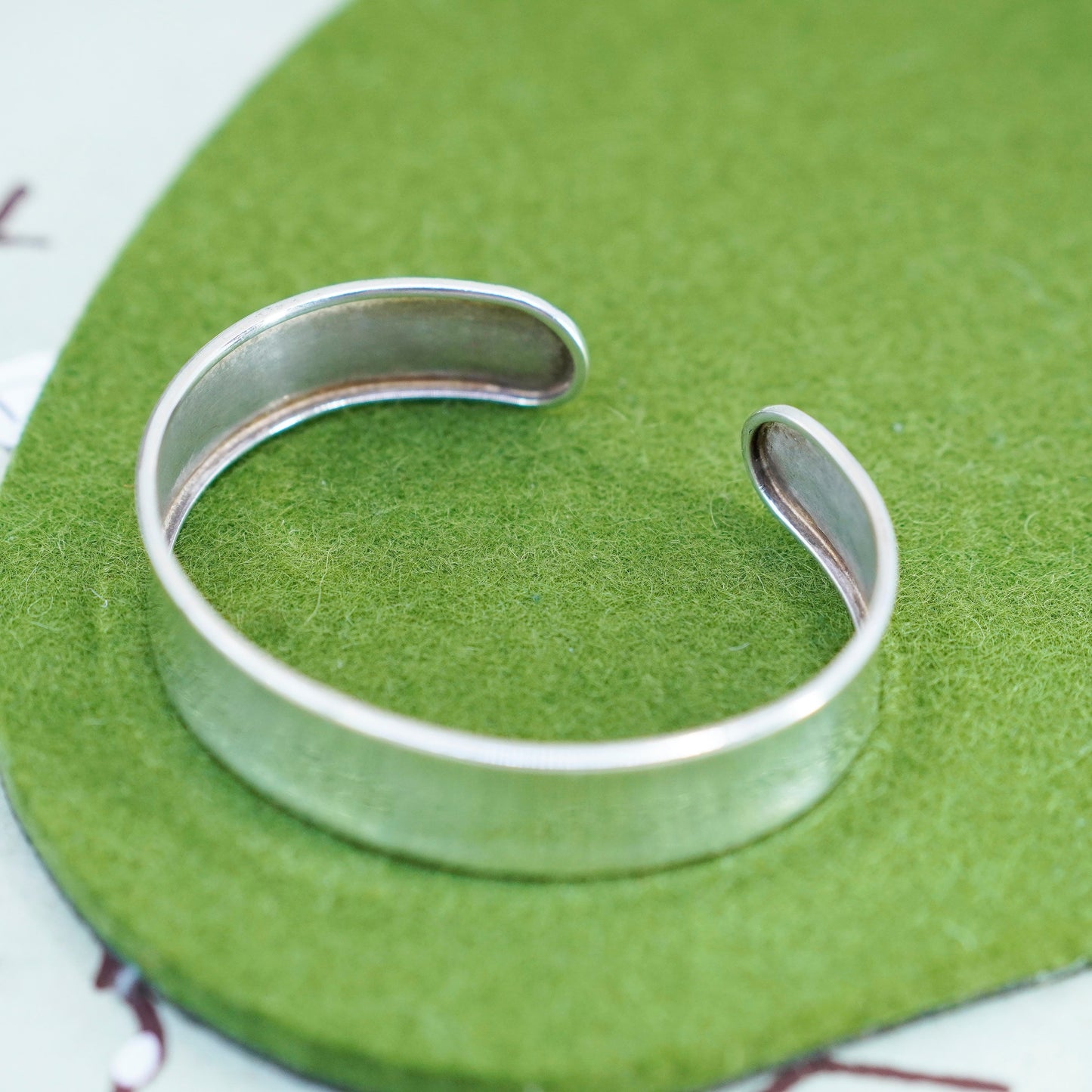 6.25”, vintage southwestern Sterling silver bracelet, modern handmade 925 cuff