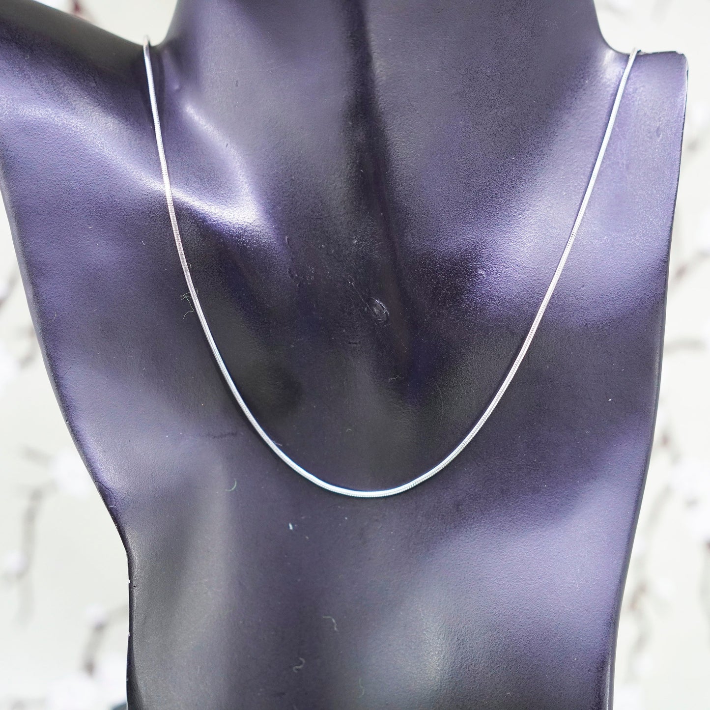 24”, 1mm, Vintage Paolo Rambo sterling silver snake chain, Italy 925 necklace