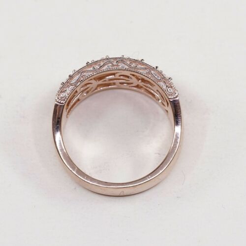 Sz 10, 3.47ctw Bella Luce Vanna K Emerald Cut Eterno Sterling Silver Band Ring