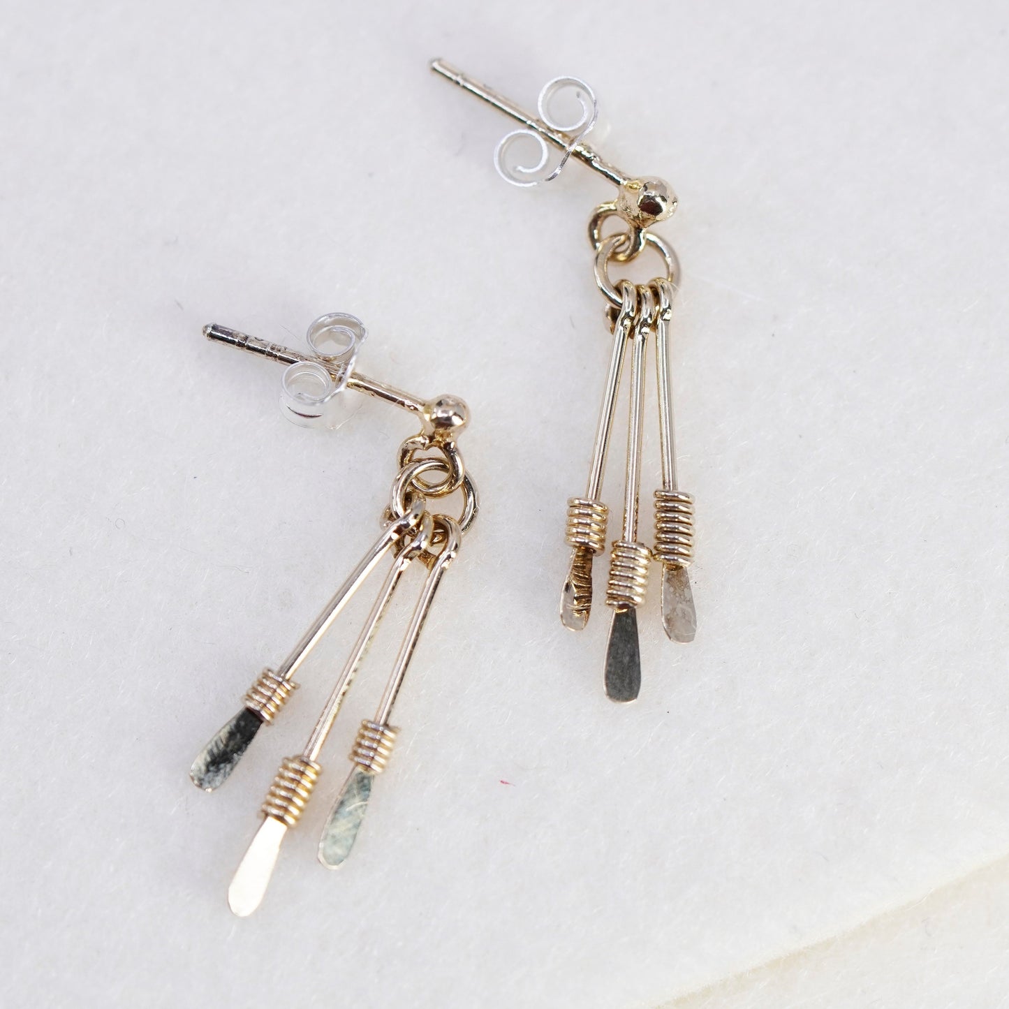 Vintage vermeil gold filled Sterling 925 silver earrings
