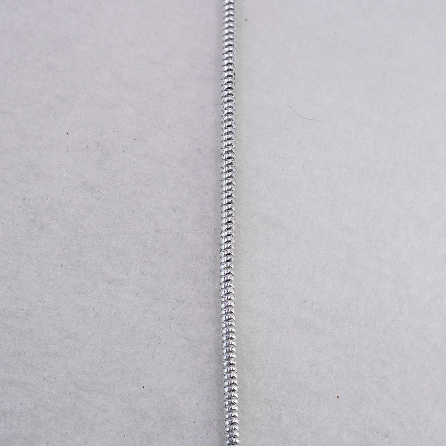 18+2” 3mm, vintage Sterling 925 silver bold snake chain necklace