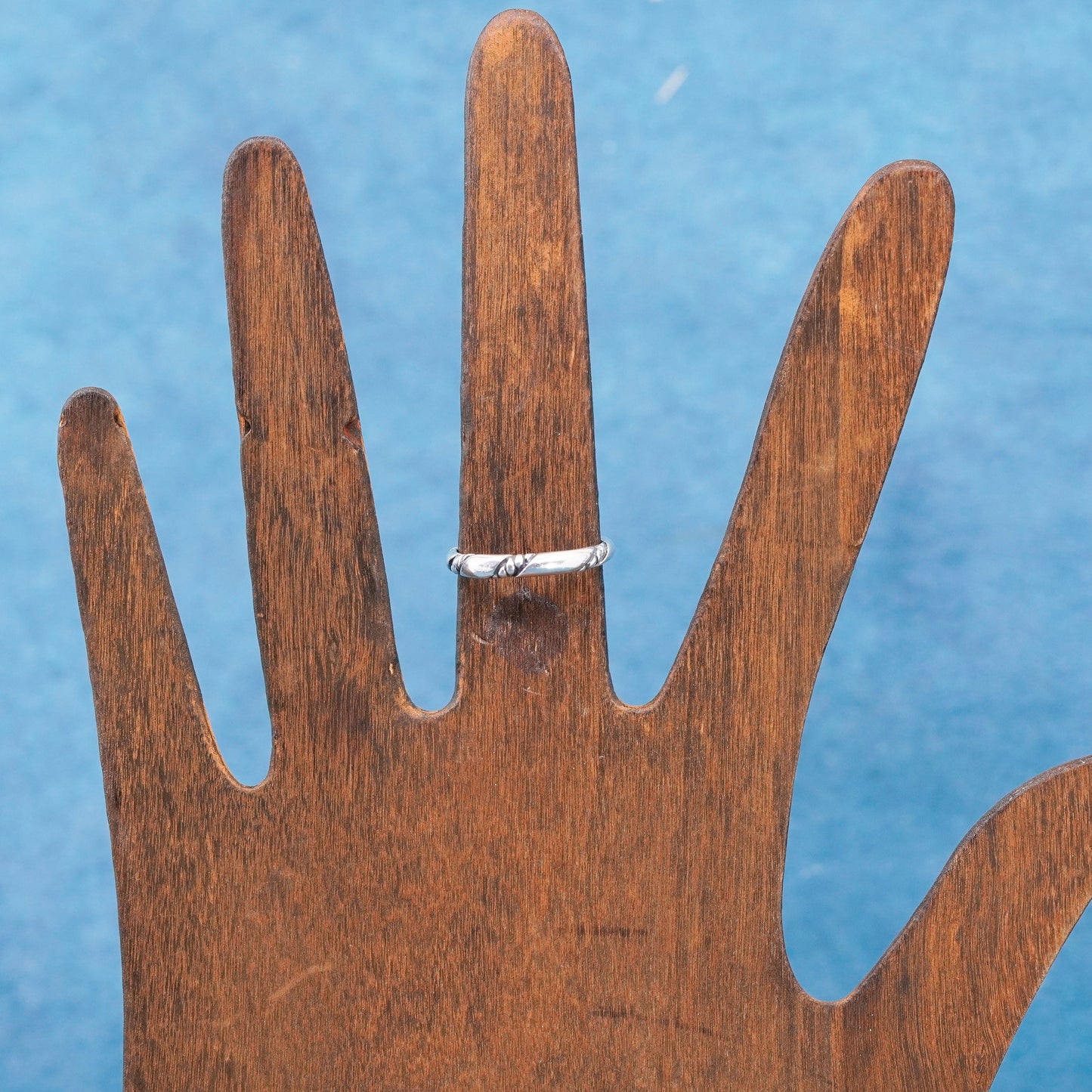 Size 6.25, vintage Sterling silver handmade ring, 925 cable band