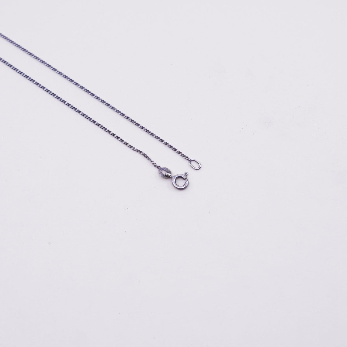 18”, 1mm, italy sterling silver handmade necklace, 925 curb chain