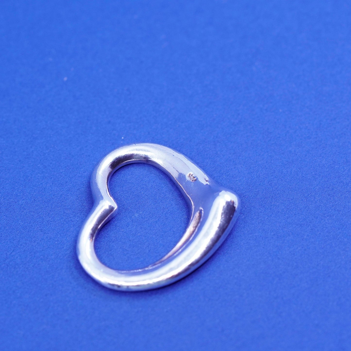 Italian Sterling silver handmade pendant, solid 925 heart