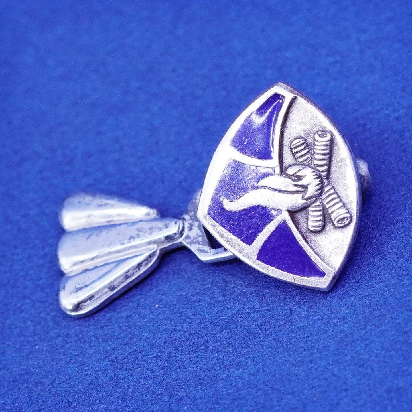 Vintage Sterling 925 silver handmade pin, stamped sterling