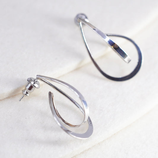 Vintage Sterling 925 silver teardrop earrings