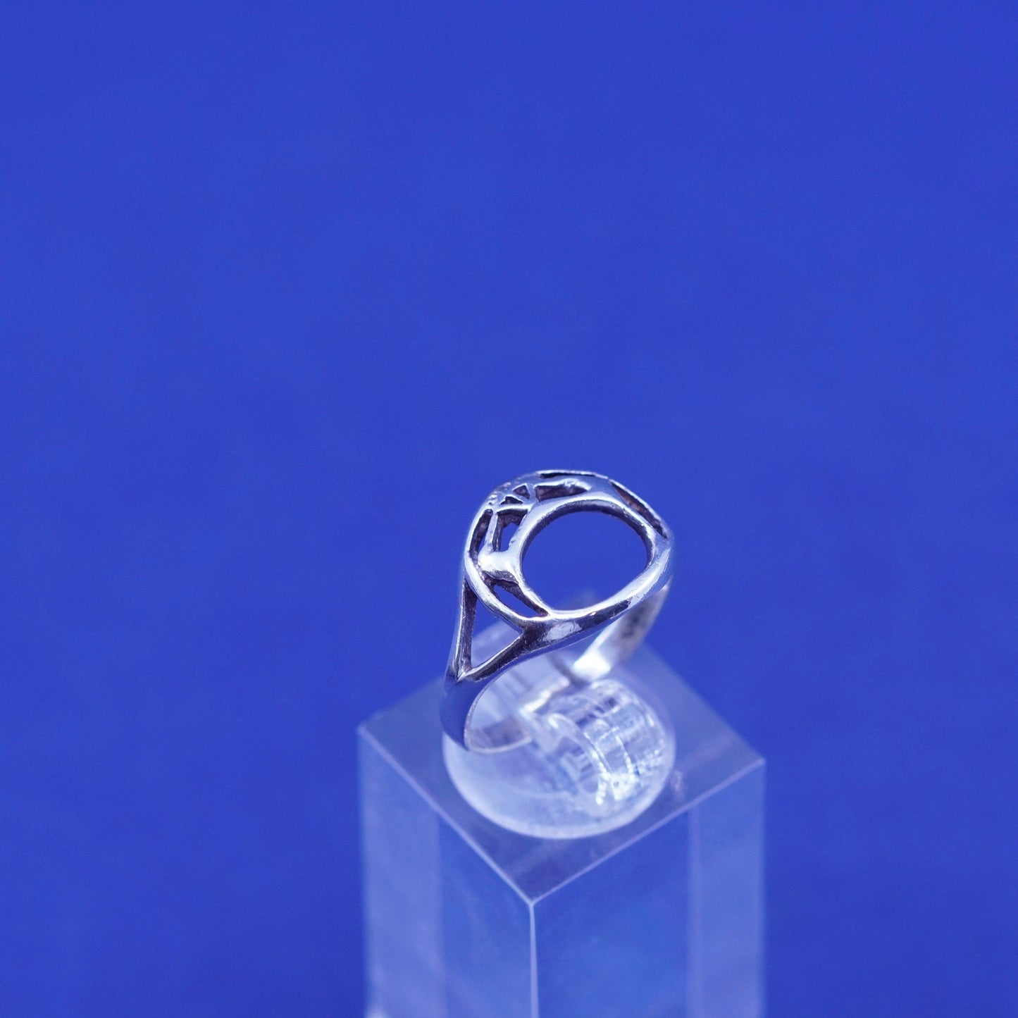 Size 5.5, vintage sterling silver handmade ring, 925 band