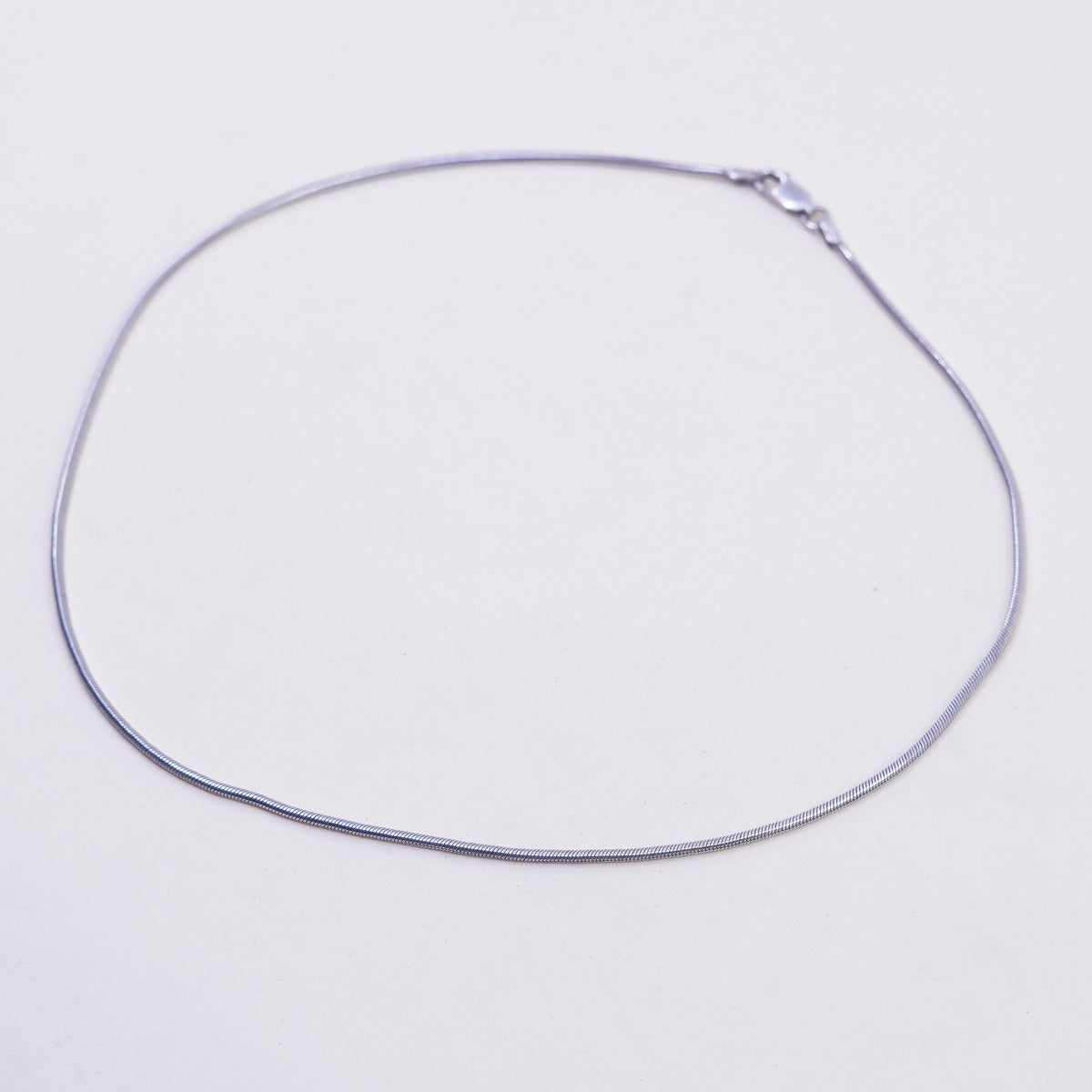 17”, 2mm, Vintage sterling silver snake chain, fine Italy 925 chain
