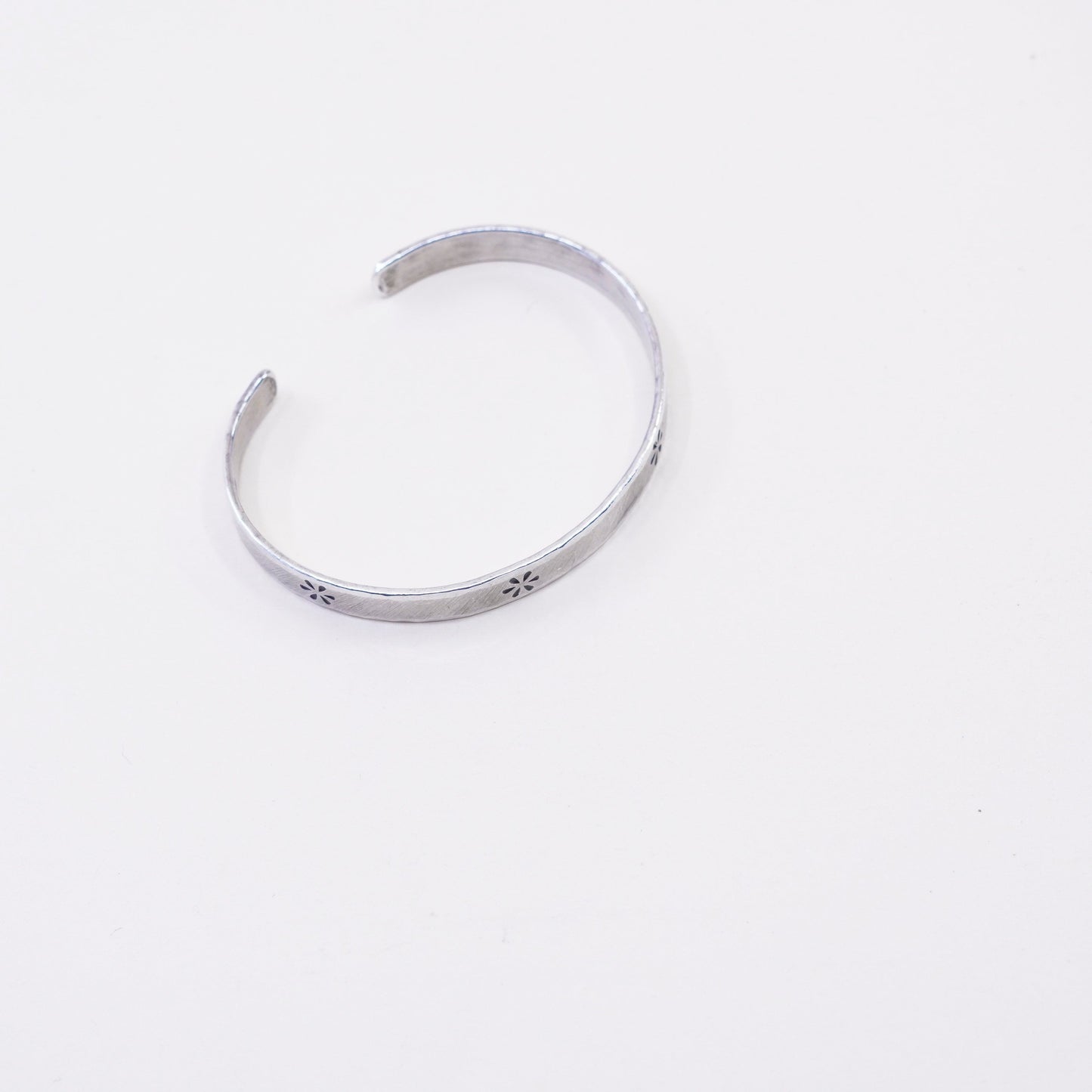 6.5”, Vintage Parker Sterling 925 silver Bracelet with flower