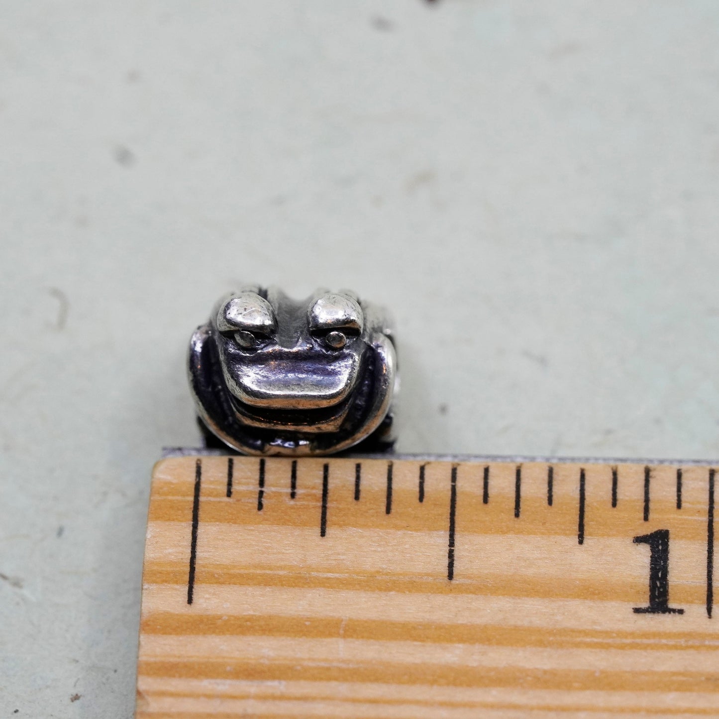 Vintage Trollbeads LAA Sterling 925 silver handmade frog bead charm