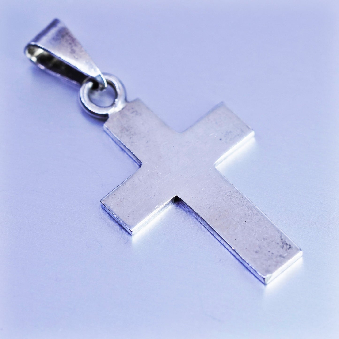 Vintage sterling 925 silver handmade cross pendant