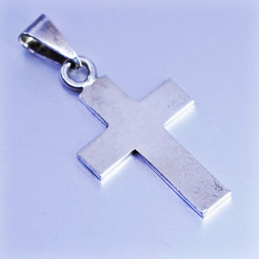 Vintage sterling 925 silver handmade cross pendant
