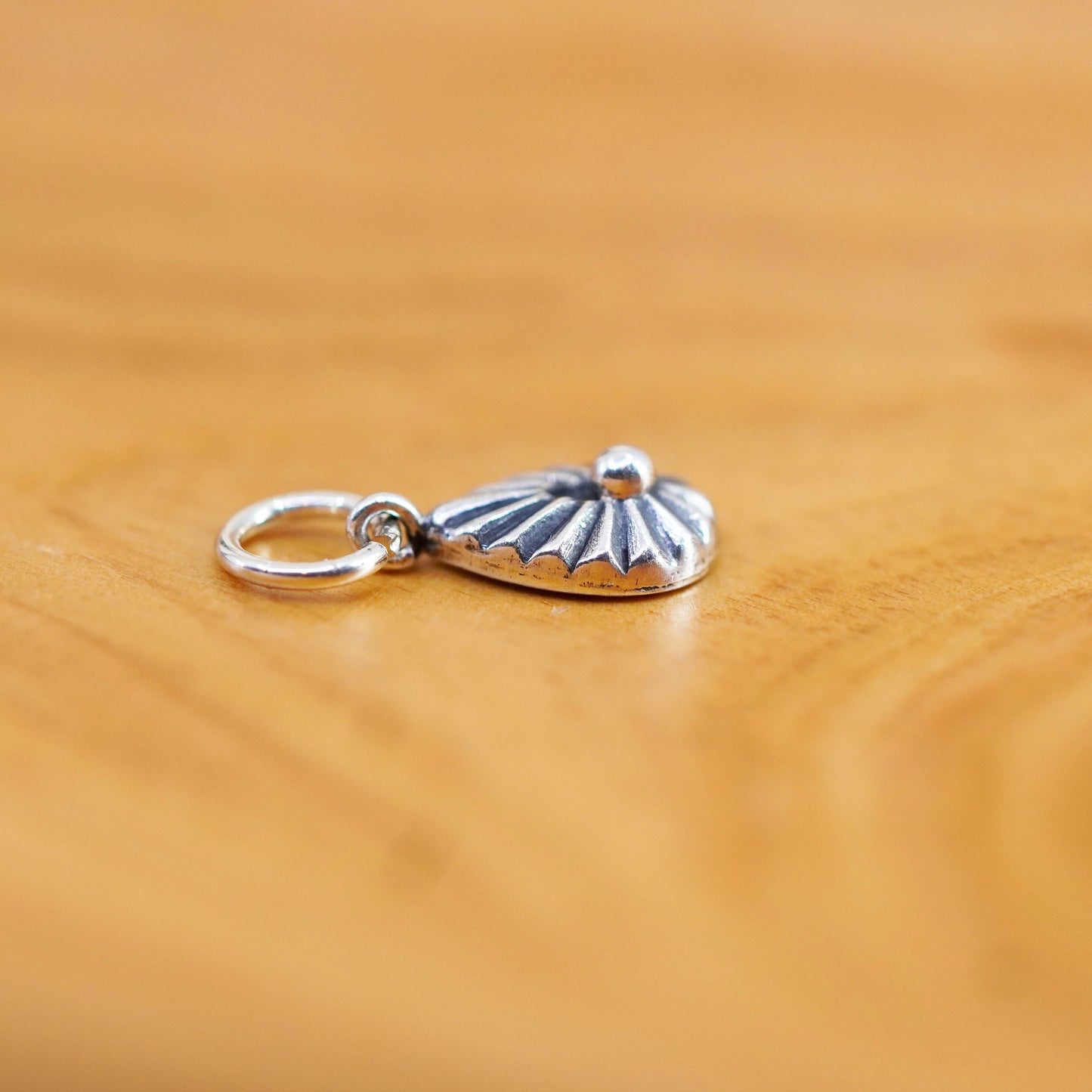 Vintage Sterling silver handmade charm, Mexico 925 teardrop pendant