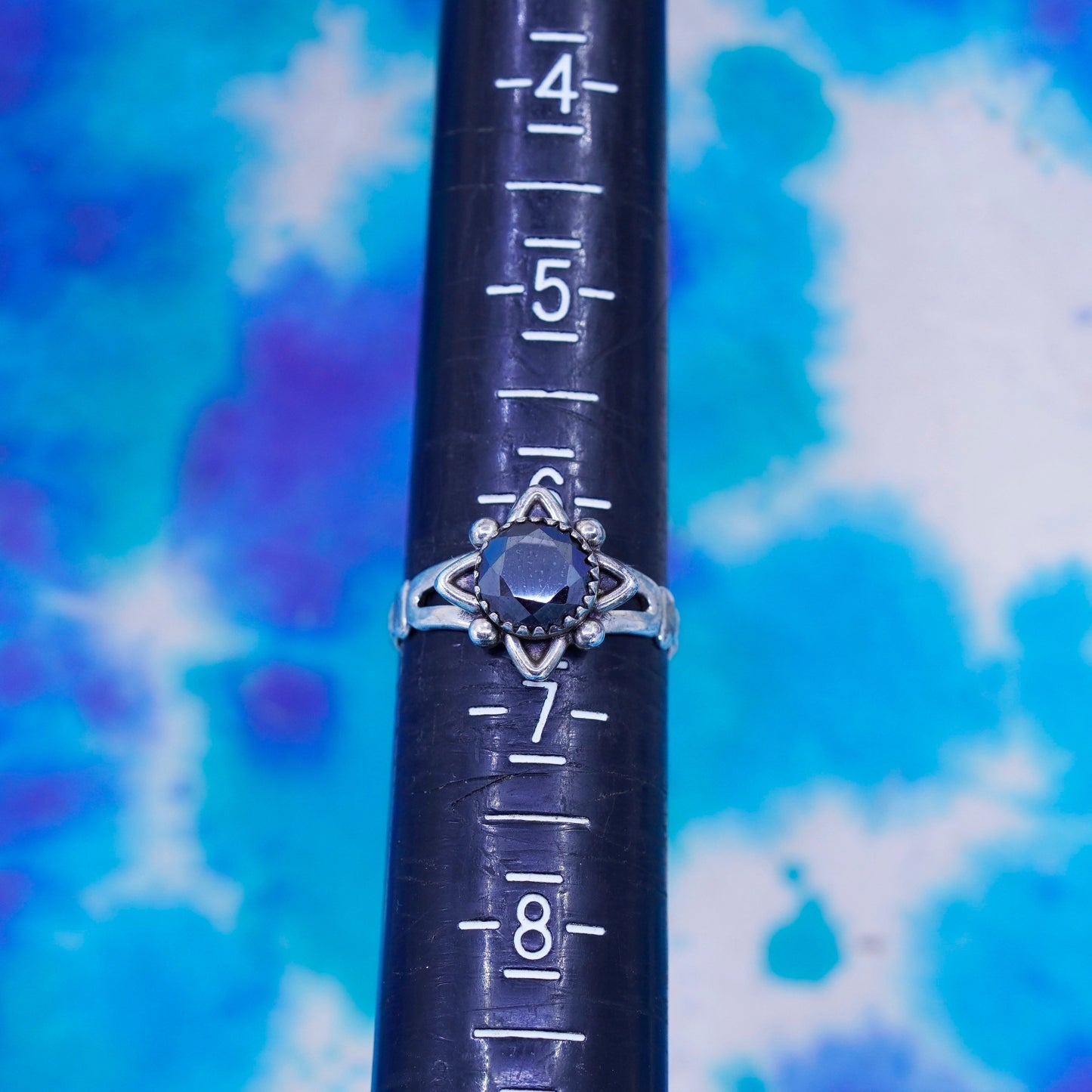 Size 6.5, Wheeler Jewelry Co Sterling 925 silver ring hematite, Native American