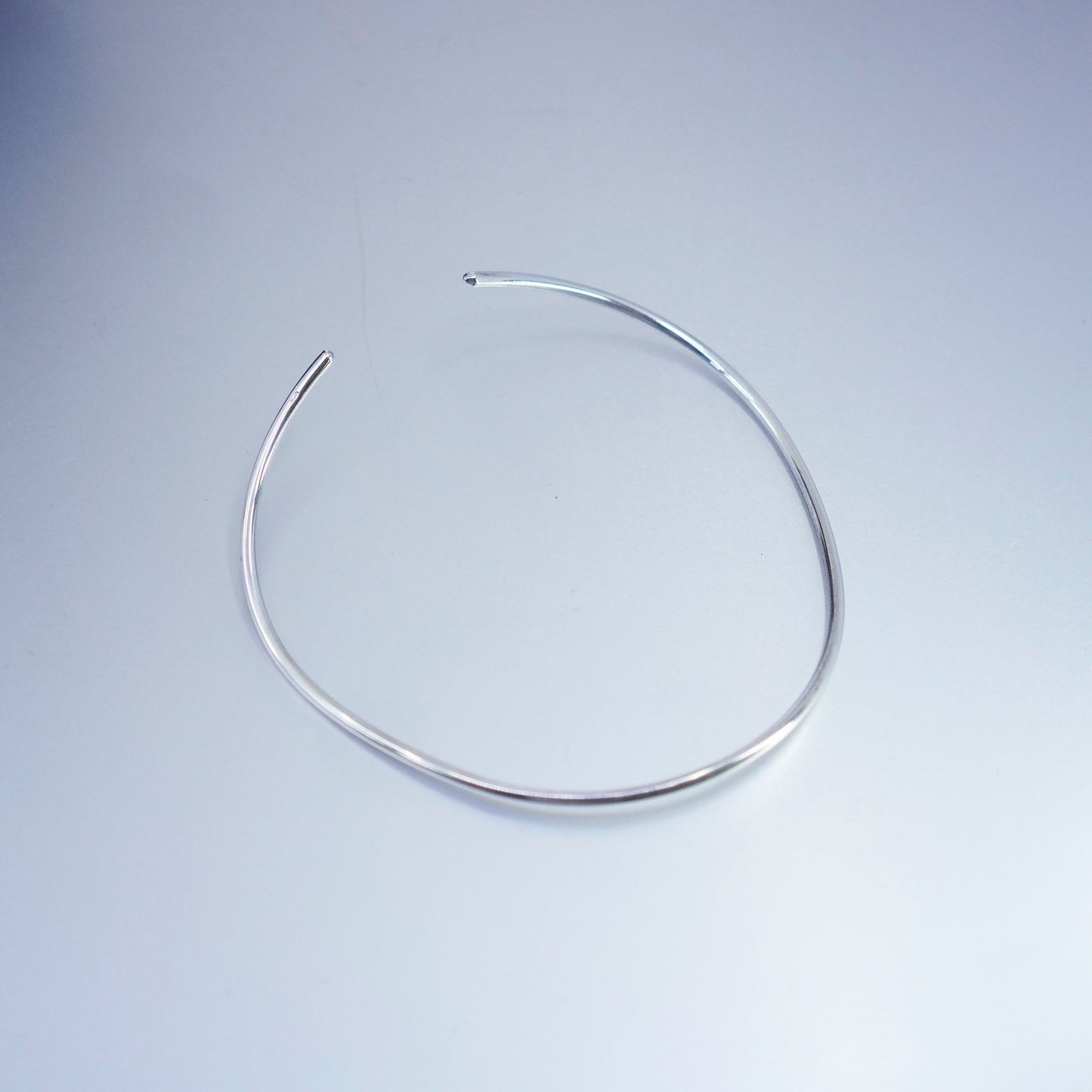 14”, vintage Mexico Sterling 925 silver handmade choker collar necklace