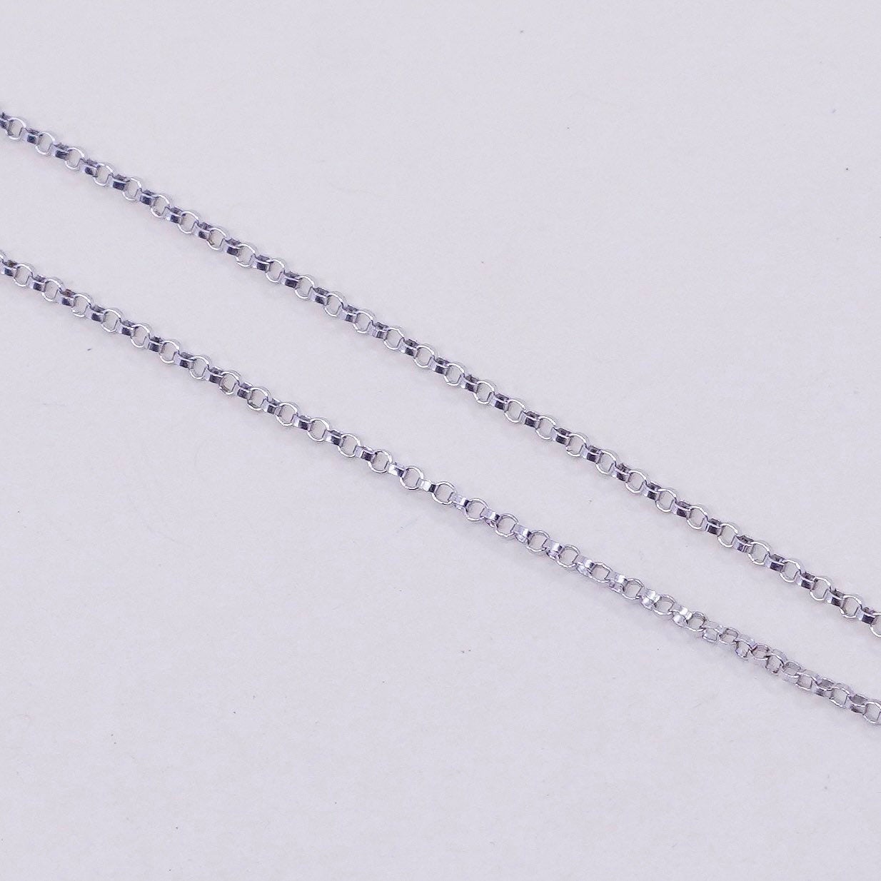 18”, 1mm, vintage vermeil gold over Sterling silver necklace, 925 circle chain