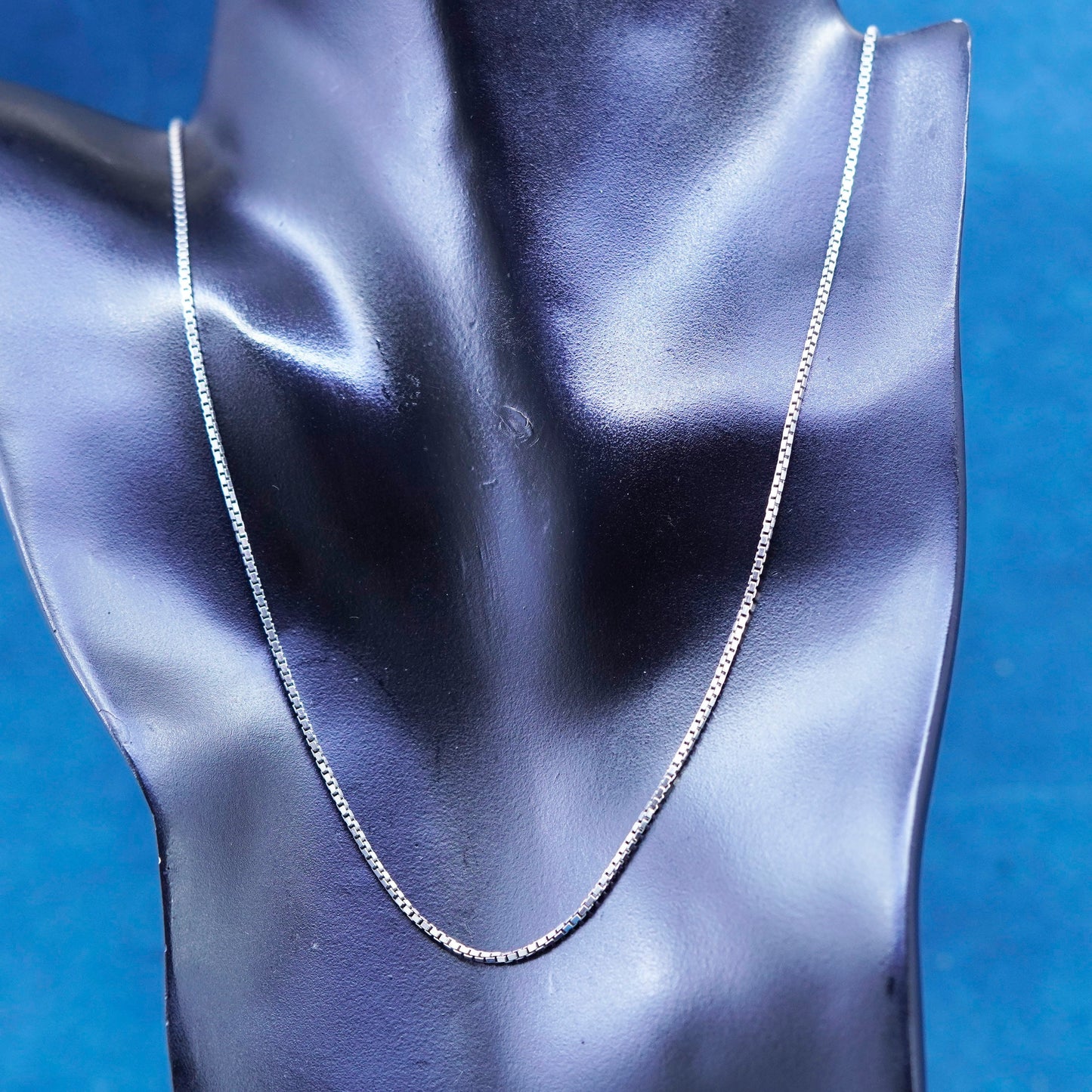 20”, 1.6mm, vintage Sterling silver necklace, 925 box chain