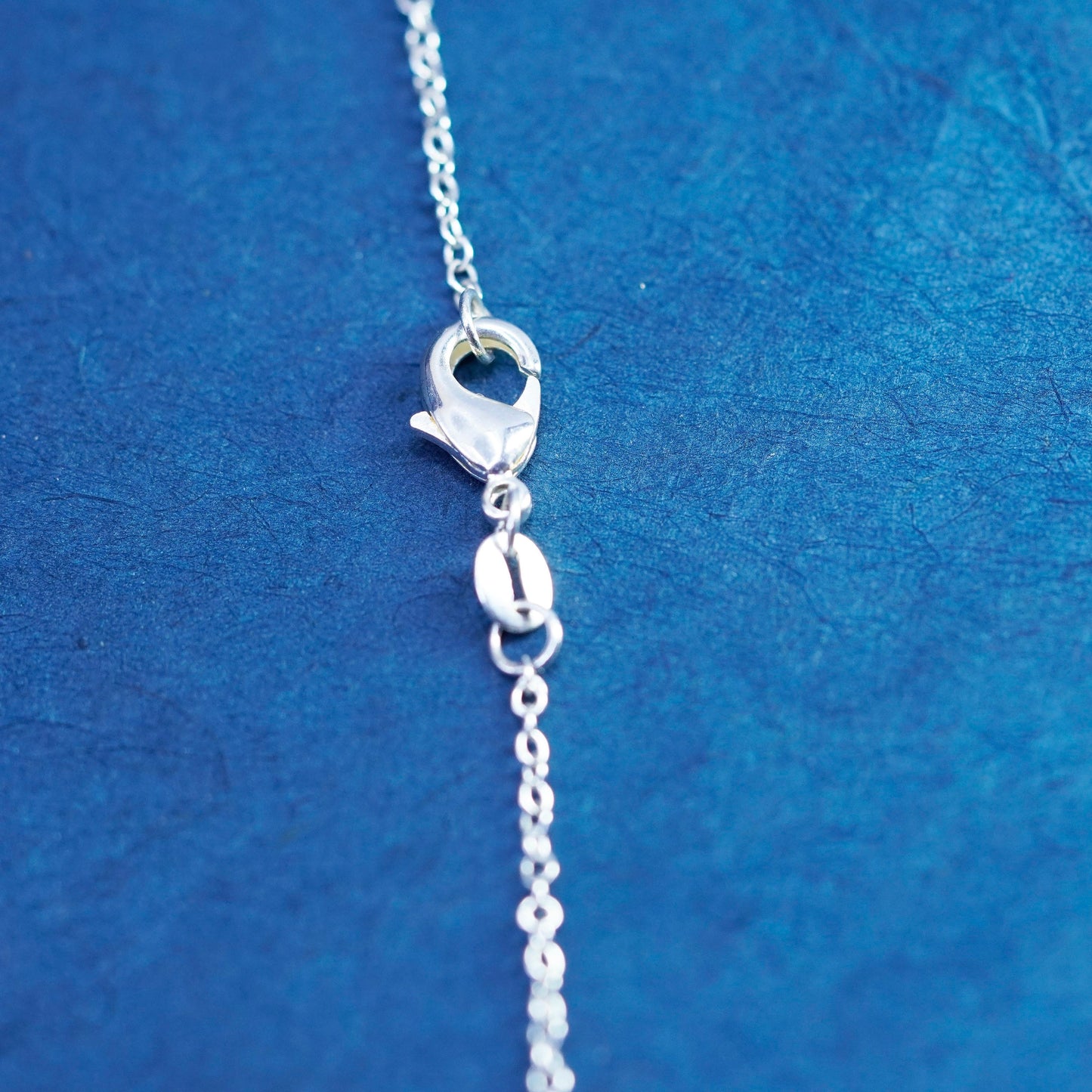 18”, 1mm, vintage Sterling silver necklace, 925 circle chain