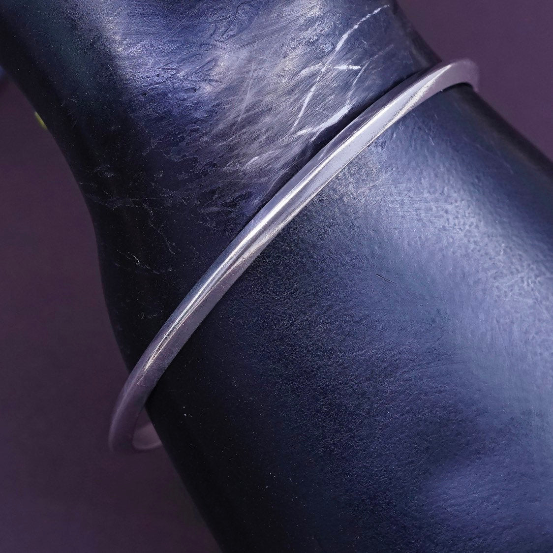 8", vtg Erling Christoffersen Norway Plus Sterling Silver Bangle, 925 bracelet