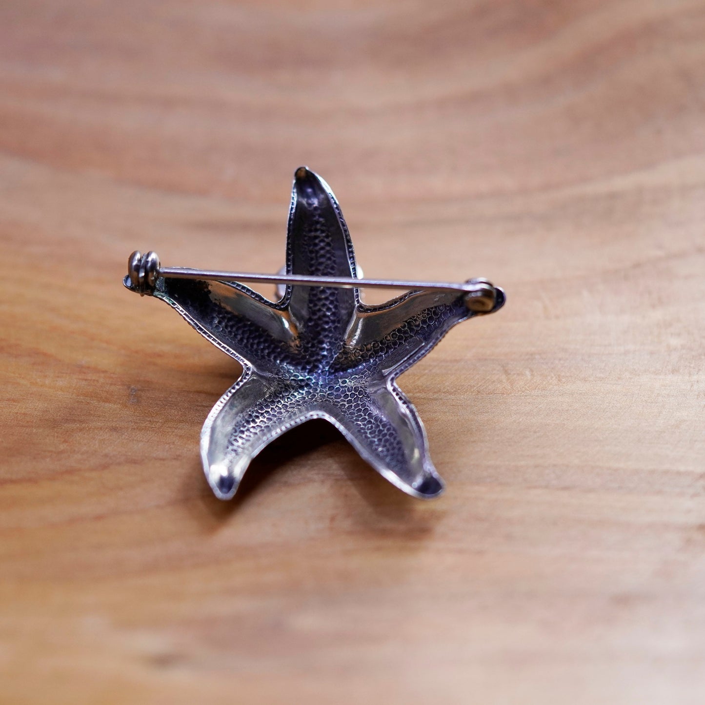 Vintage Beau handmade sterling 925 silver starfish brooch pin