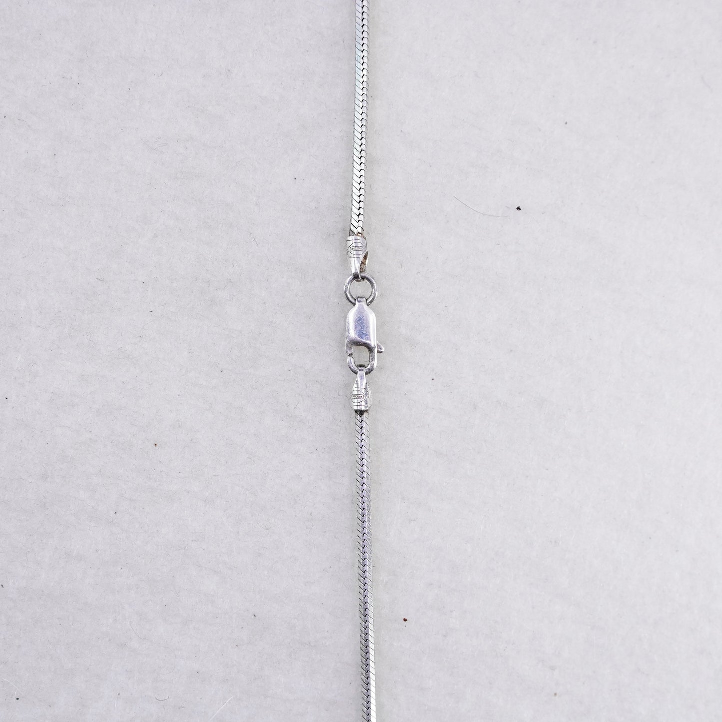 24” 2mm, vintage Italy Sterling 925 silver squared snake chain necklace