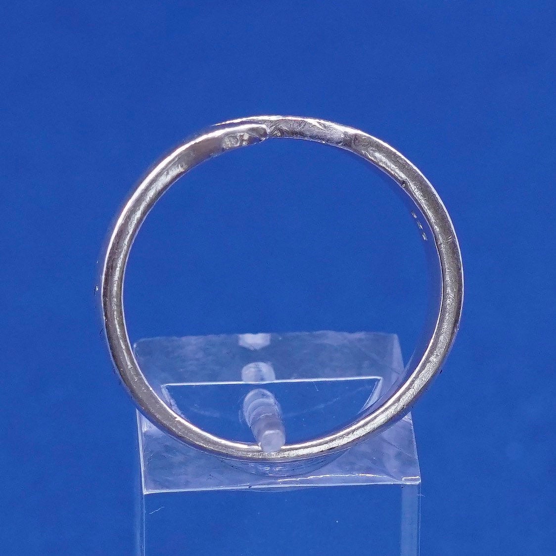 Size 10.25, vtg Sterling silver handmade ring, 925 statement ring w/ wave