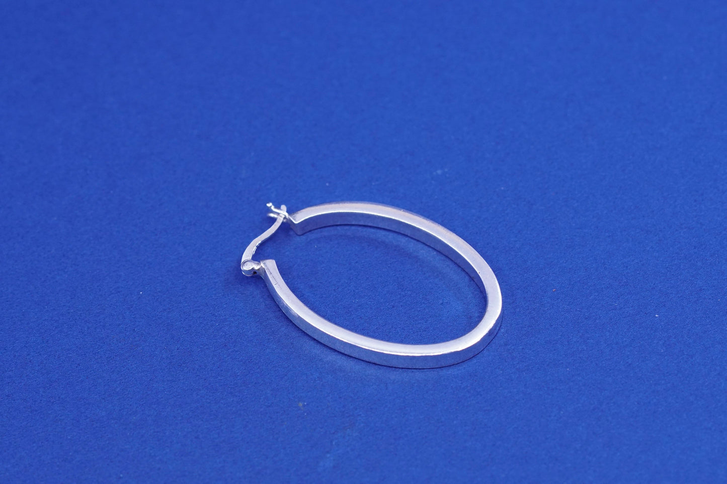 1.5”, vintage Sterling silver handmade earrings, 925 hoops, huggie