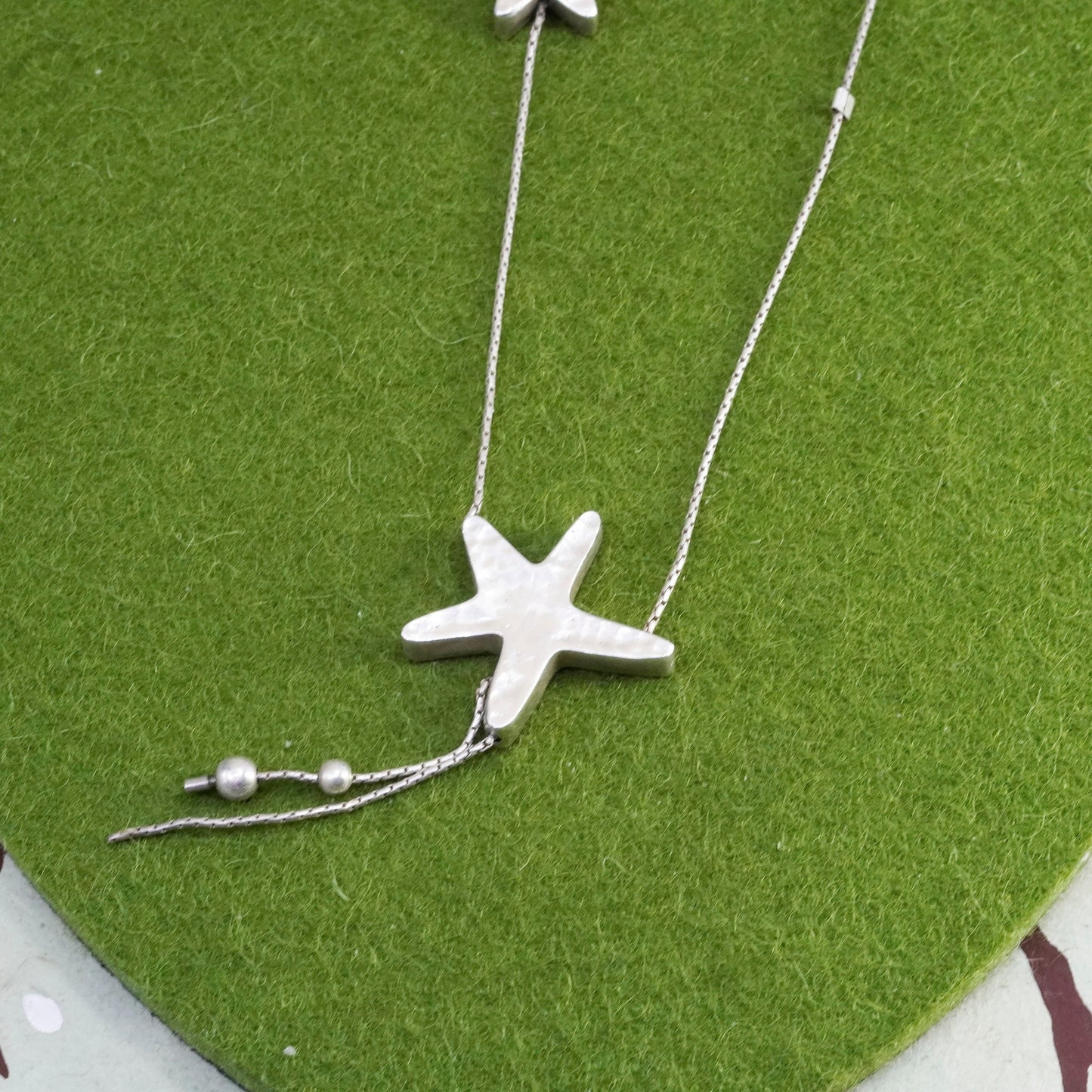 17”, Israel AVI Soffer sterling silver 925 necklace, snake chain star pendants