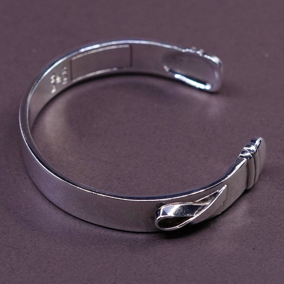 6.25”, Sterling silver handmade bracelet, italy 925 cuff w/ there is a cure