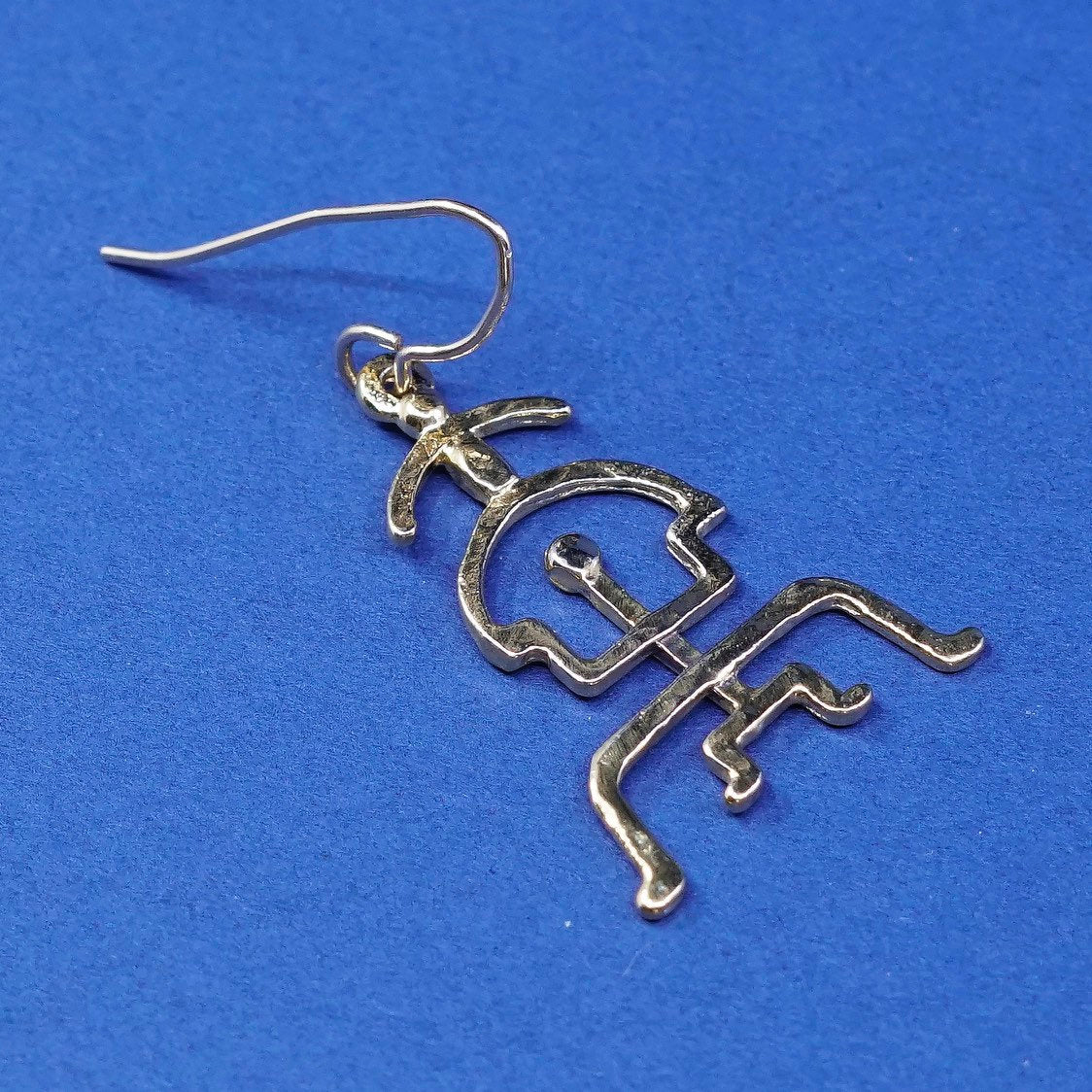 Gold over Sterling silver handmade Hammered earrings, 925 Mayan ancient texture